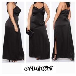 Fashion Nova Black Slip Dress